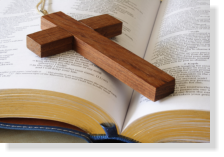 cross on bible